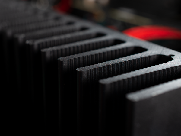 Closeup photo of the BasX Heat Sink