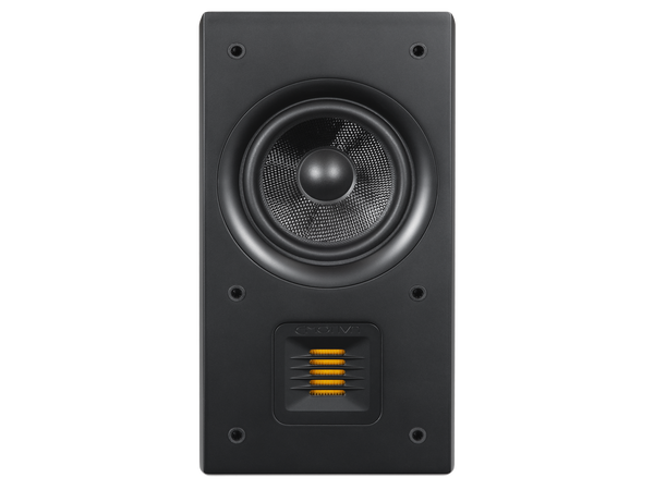 photo of black Airmotiv XA2 ceiling/height speaker with grill off