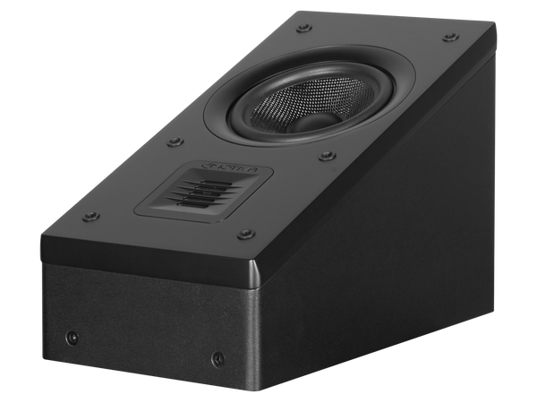 photo of black Airmotiv XA2 ceiling/height speaker with grill off