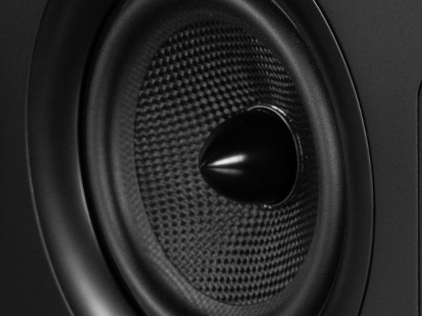 Closeup of Airmotiv X loudspeaker woofer