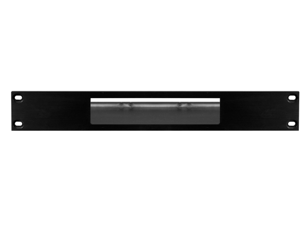 Front photo of RK-1 rack kit with opening for DC-1 DAC