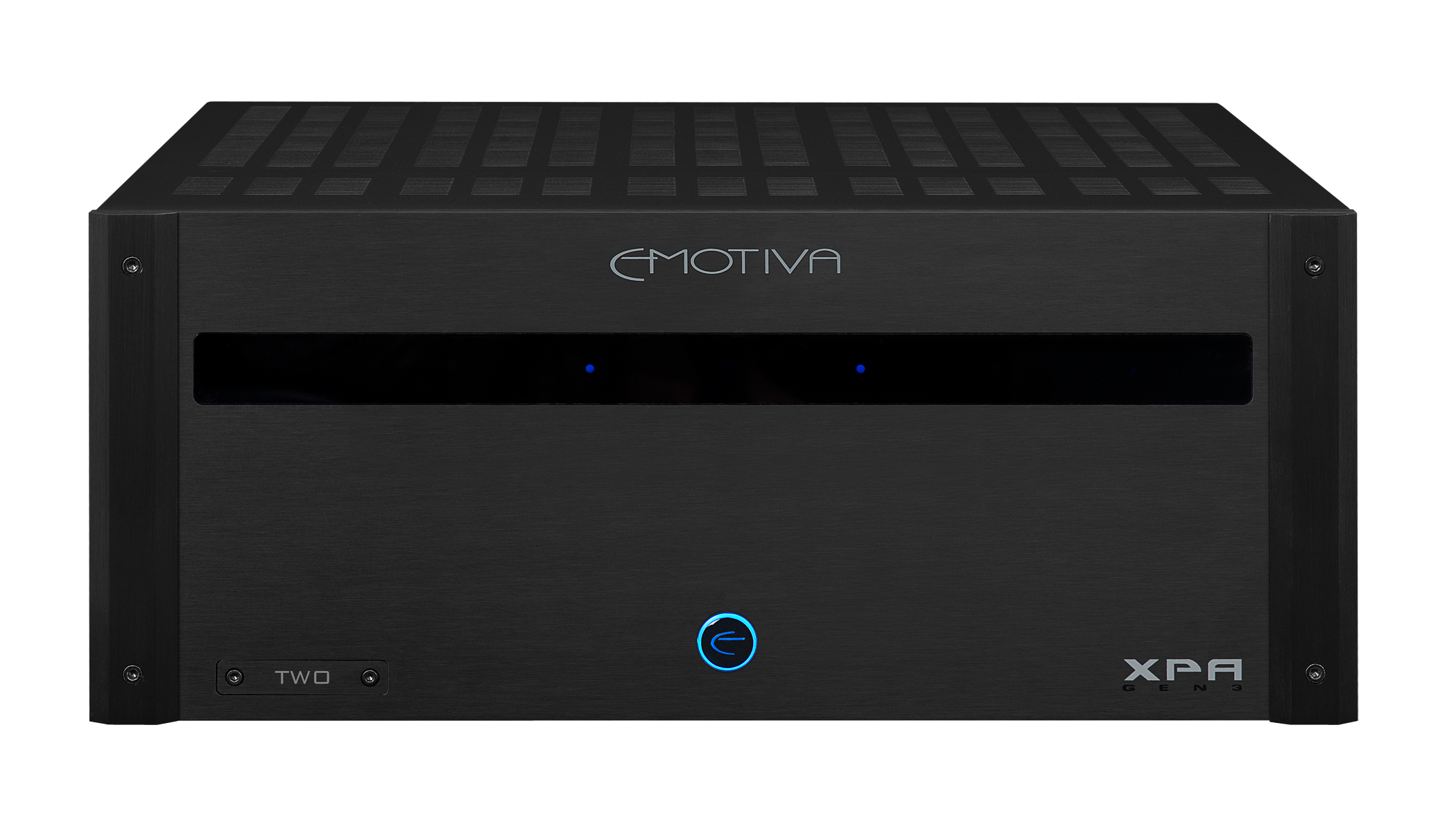 Photo of the front of the XPA Gen3 2 Channel Amplifier