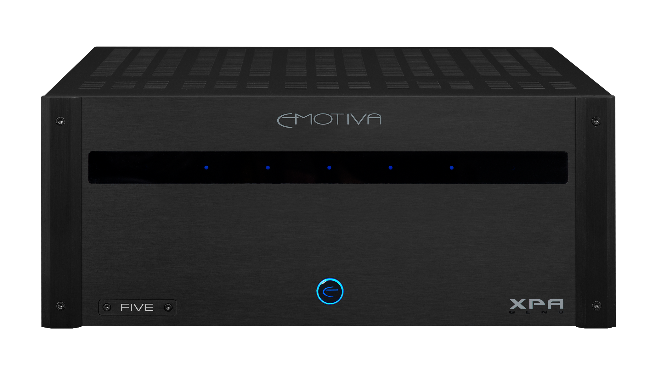 Photo of the front of the XPA Gen3 5 Channel Amplifier