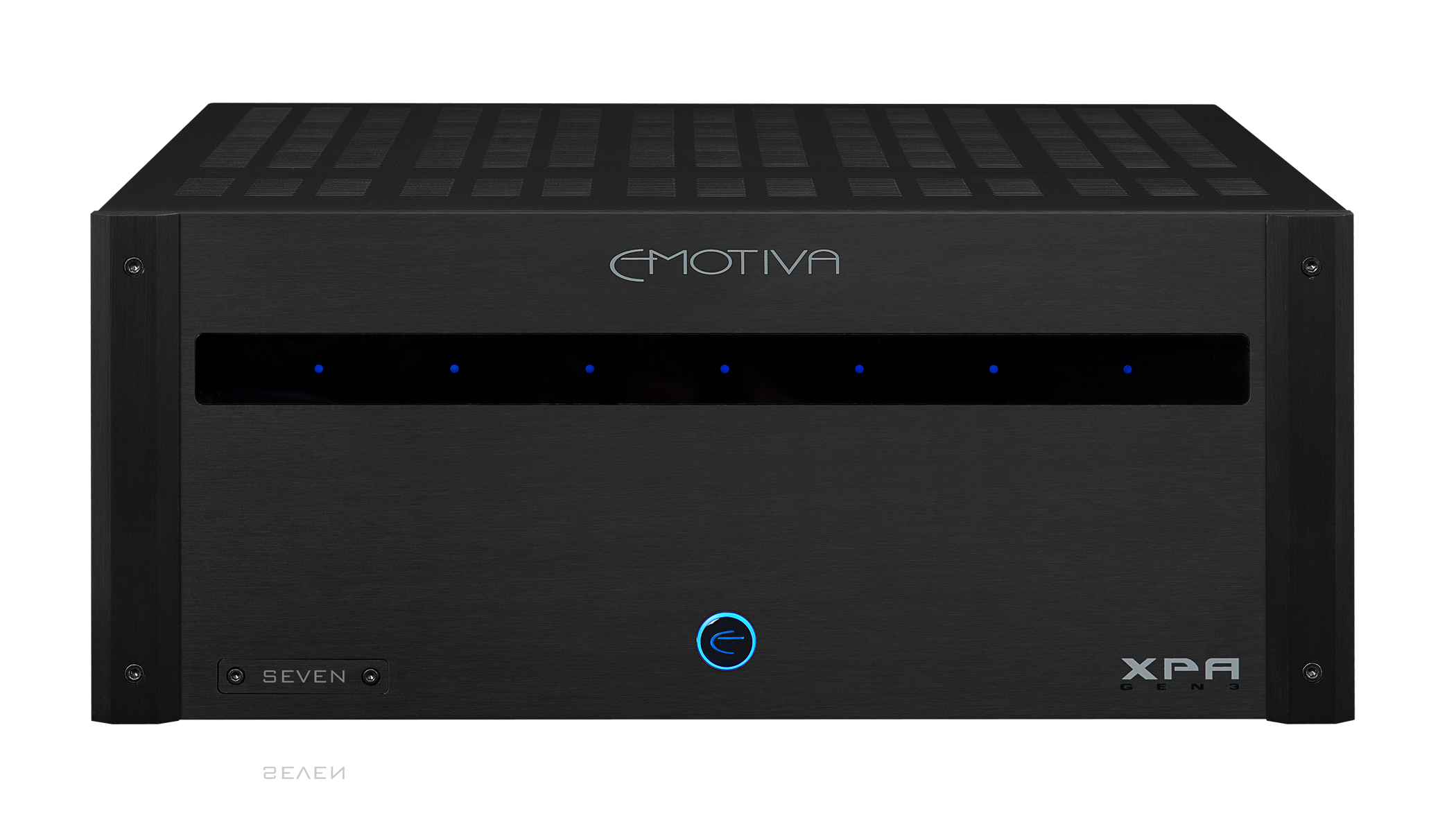Photo of the front of the XPA Gen3 7 Channel Amplifier